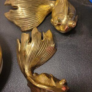 Pair of Brass Koi Fish - Reserved for David